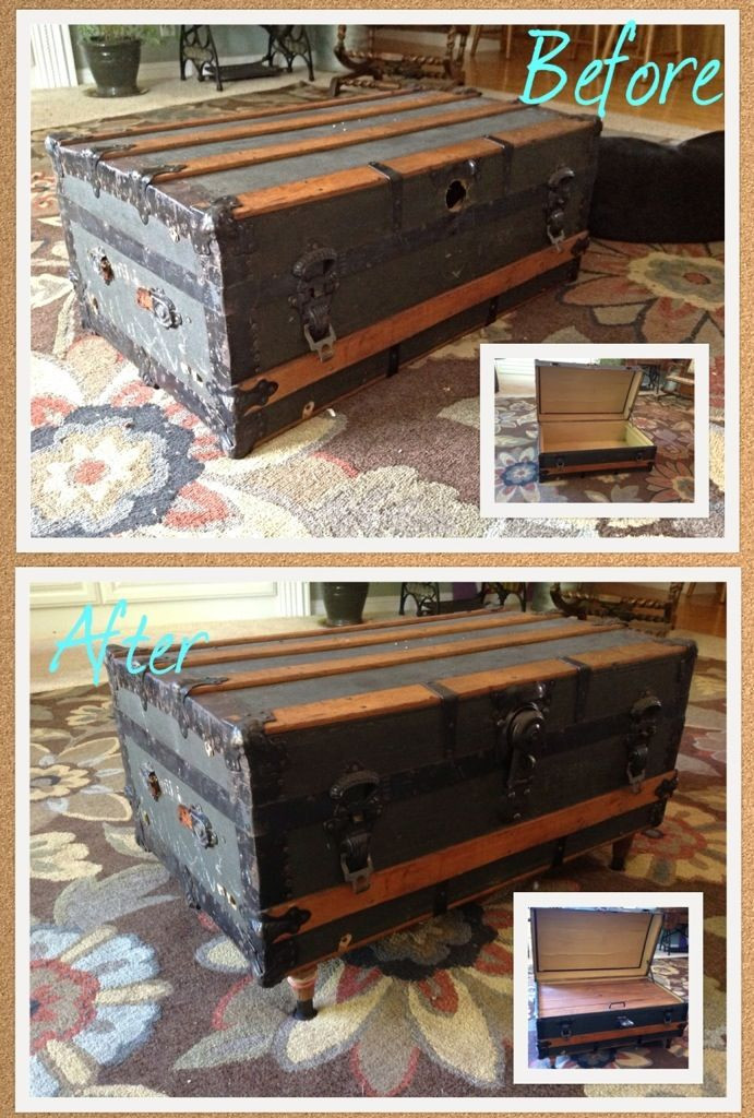 Best ideas about Trunk Coffee Table DIY
. Save or Pin DIY Antique Trunk Coffee Table For the Home Now.