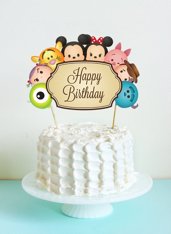 Best ideas about Tsum Tsum Birthday Cake
. Save or Pin Tsum Tsum Cake Topper Tsum Tsum Birthday Party Party Now.