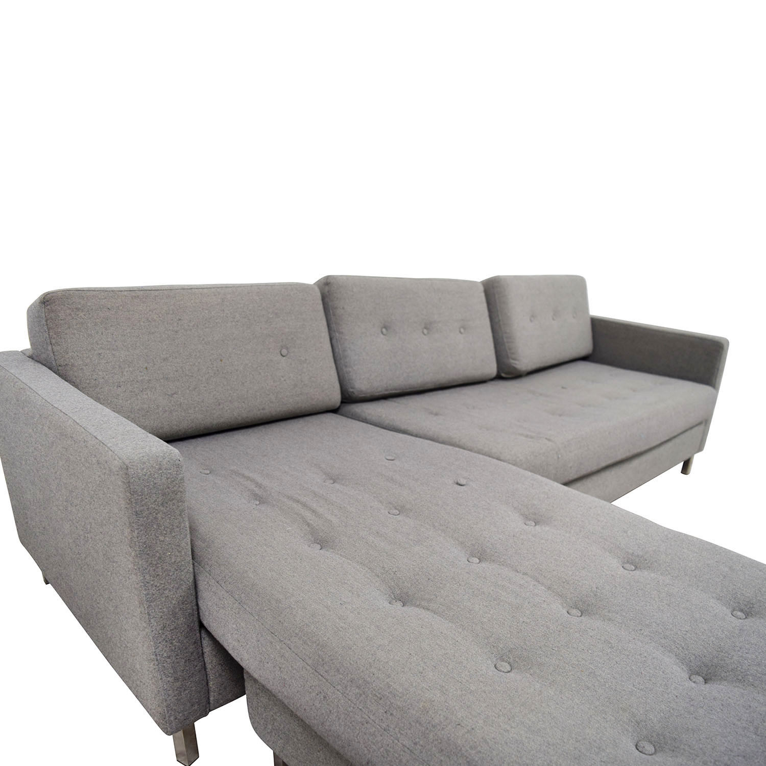Best ideas about Tufted Sectional Sofa With Chaise
. Save or Pin OFF CB2 CB2 Grey Tufted Chaise Sectional Sofas Now.