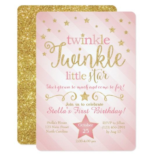 Best ideas about Twinkle Twinkle Little Star 1st Birthday Invitations
. Save or Pin Twinkle Twinkle Little Star Birthday Invitation Now.