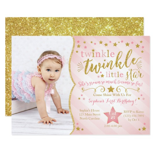 Best ideas about Twinkle Twinkle Little Star 1st Birthday Invitations
. Save or Pin Twinkle Twinkle Little Star Birthday Invitation Now.