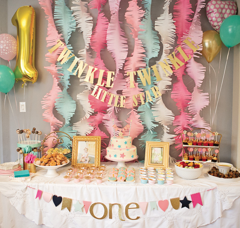 Best ideas about Twinkle Twinkle Little Star Birthday Decorations
. Save or Pin Pink and Gold Twinkle Little Star 1st Birthday Party Now.