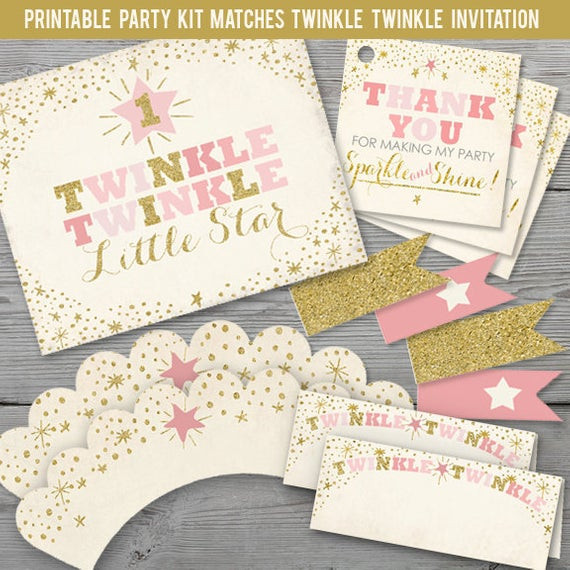 Best ideas about Twinkle Twinkle Little Star Birthday Decorations
. Save or Pin Twinkle Twinkle Little Star Birthday Party Kit PRINTABLE Now.