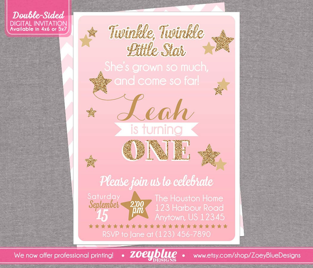 Best ideas about Twinkle Twinkle Little Star Birthday Invitations
. Save or Pin Twinkle Twinkle Little Star Birthday Invitation by Now.