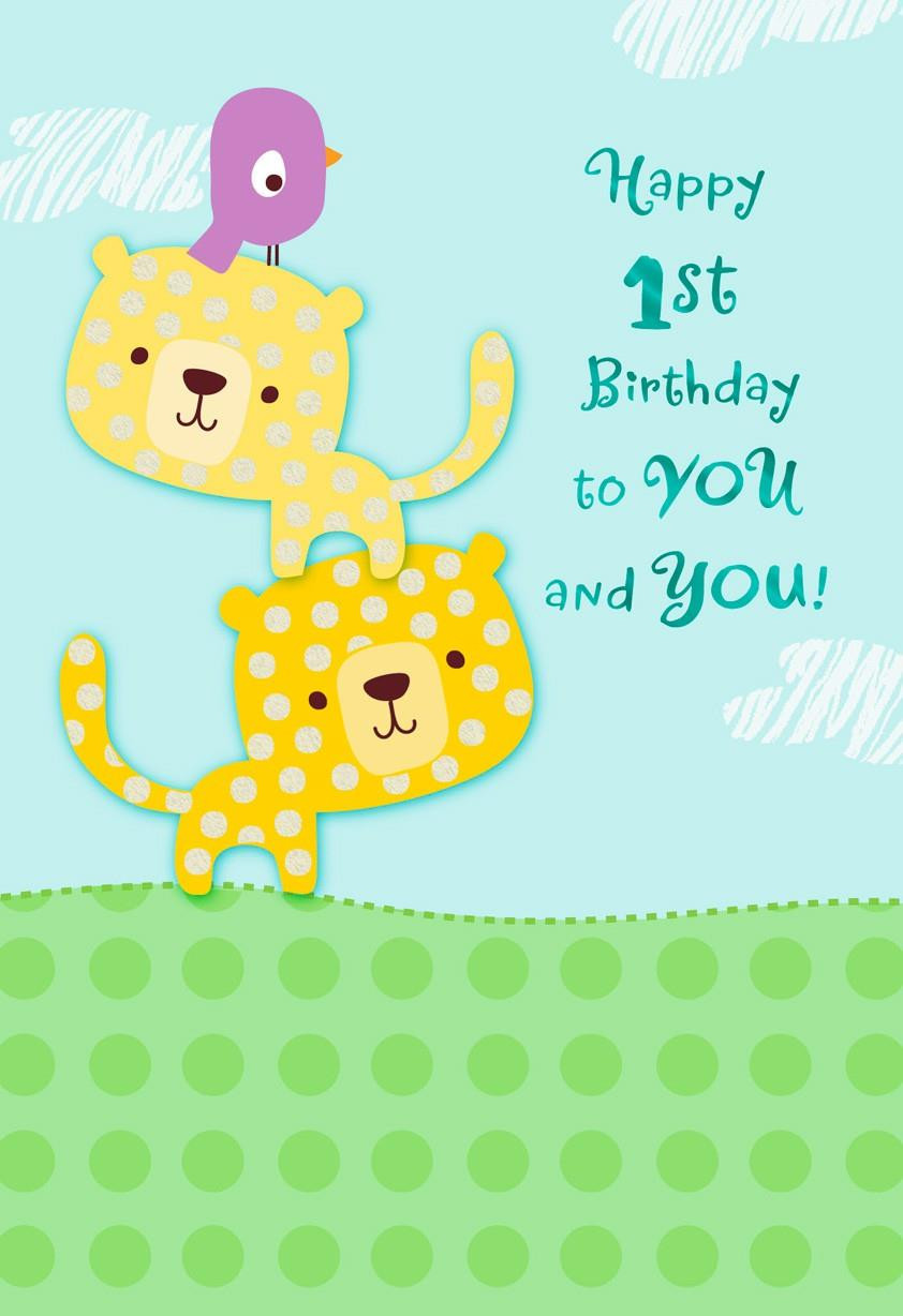 Best ideas about Twins Birthday Card
. Save or Pin Lion Cubs 1st Birthday Card for Twins Greeting Cards Now.