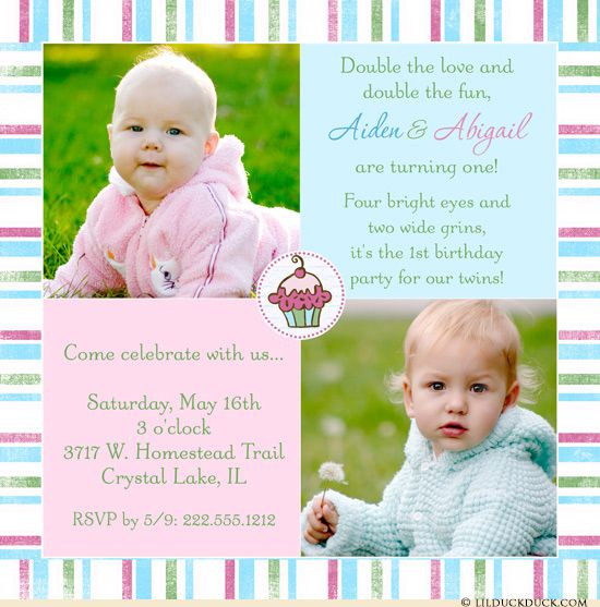 Best ideas about Twins Birthday Invitations
. Save or Pin 48 best images about Cute Twin Birthday Invitations on Now.