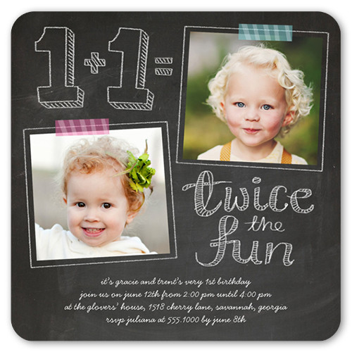 Best ideas about Twins Birthday Invitations
. Save or Pin Twice As Fun Twins 1st Birthday Invitations Now.
