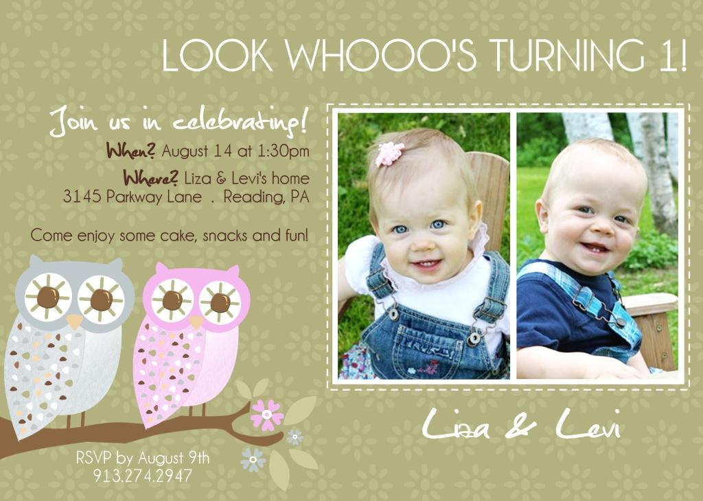Best ideas about Twins Birthday Invitations
. Save or Pin Items similar to Twins 1st Birthday Invitation YOU PRINT Now.