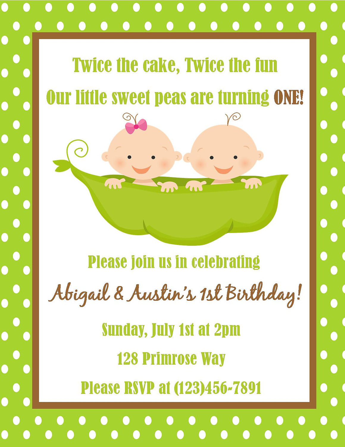 Best ideas about Twins Birthday Invitations
. Save or Pin Twins Birthday Invitation Digital File Now.