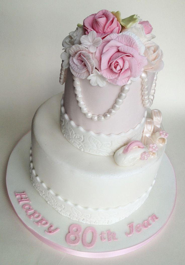 Best ideas about Two Tier Birthday Cake
. Save or Pin 80th Birthday Cake 2 Tier Now.