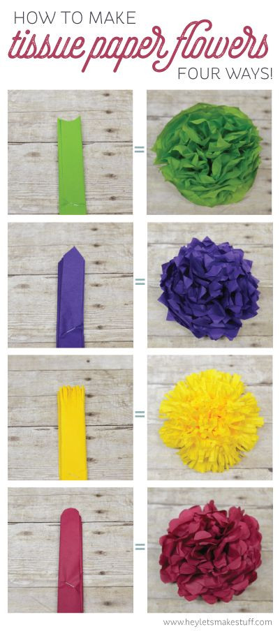 Best ideas about Types Of Crafts
. Save or Pin How to Make Tissue Paper Flowers Four Ways Now.