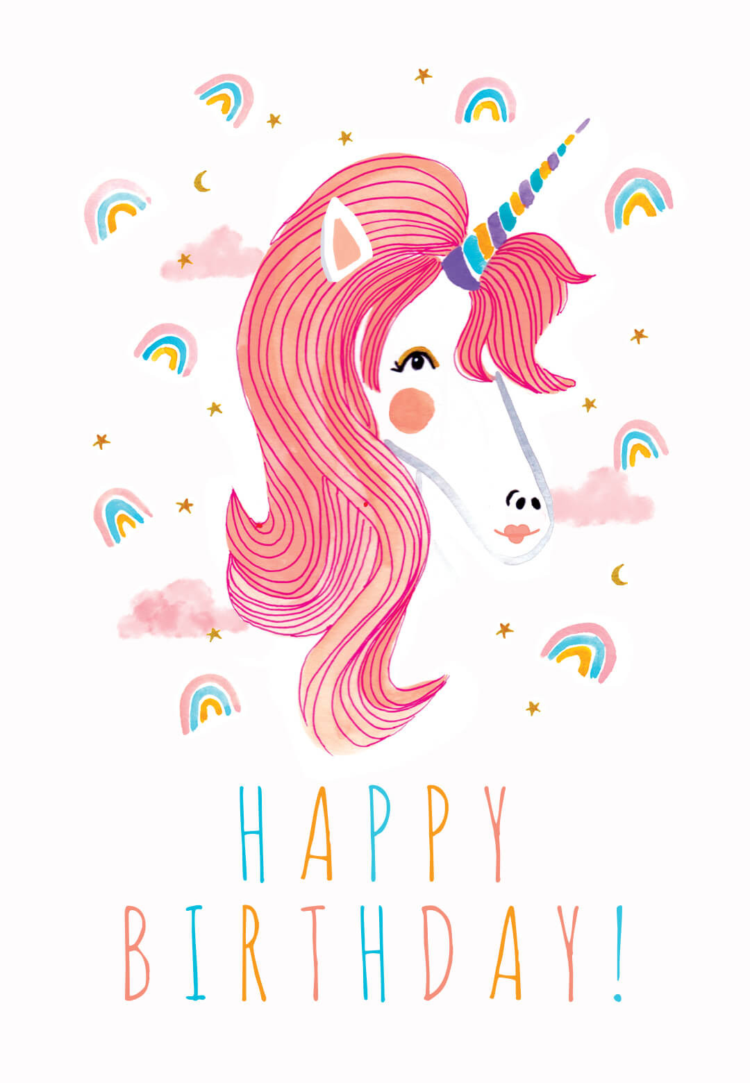 Best ideas about Unicorn Birthday Card
. Save or Pin Unicorn & rainbows Birthday Card free Now.