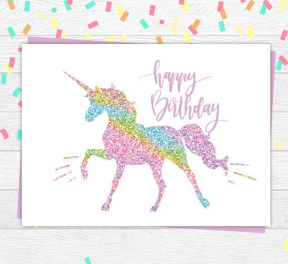 Best ideas about Unicorn Birthday Card
. Save or Pin Unicorn Birthday Card Unicorn Card Glitter Unicorn Card Now.