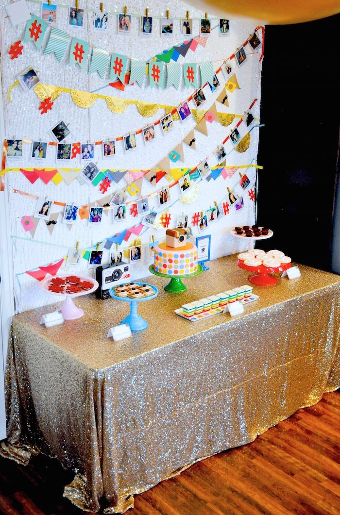 Best ideas about Unique 13th Birthday Party Themes
. Save or Pin Kara s Party Ideas Glam Instagram Themed 13th Birthday Now.