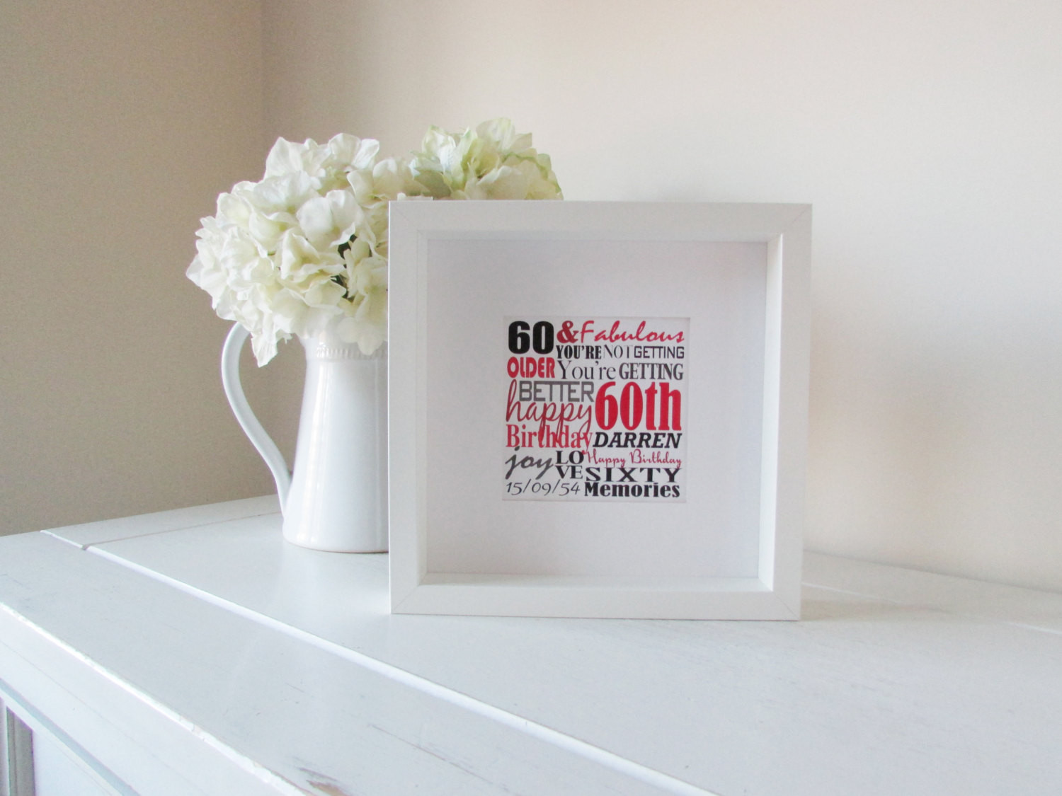 Best ideas about Unique 60th Birthday Gifts
. Save or Pin Personalized 60th Birthday Gift Framed Print Personalised Word Now.