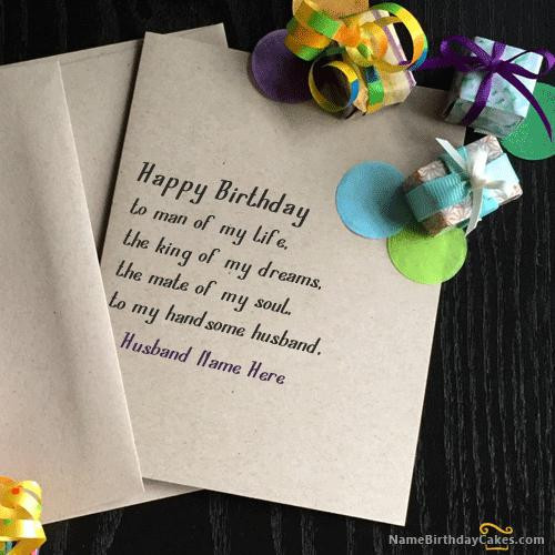Best ideas about Unique Birthday Wishes
. Save or Pin Unique Birthday Card for Husband With Name Now.