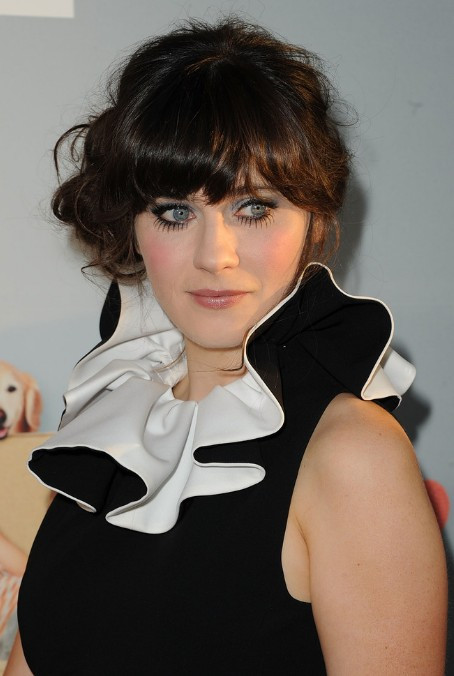 Best ideas about Updo Hairstyles With Bangs
. Save or Pin Zooey Deschanel Glamor Messy Updo With Bangs Hairstyles Now.