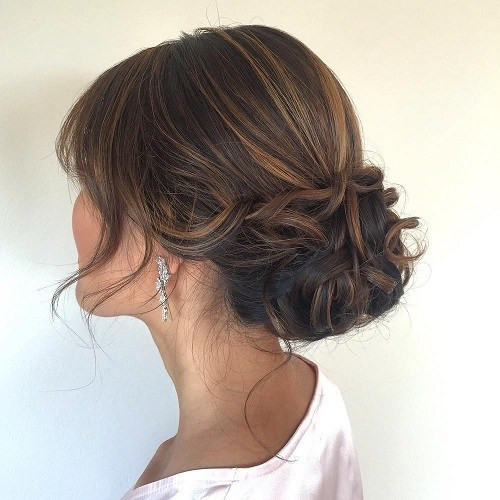 Best ideas about Updo Hairstyles With Bangs
. Save or Pin 54 Easy Updo Hairstyles for Medium Length Hair in 2017 Now.