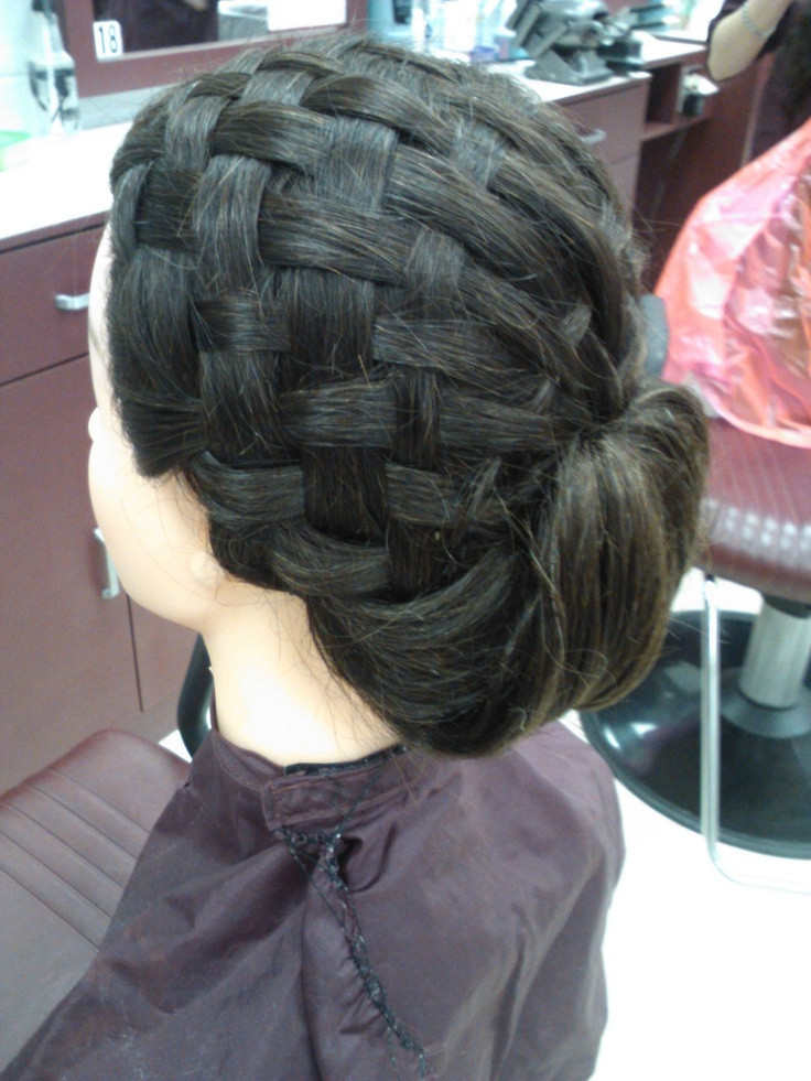 Best ideas about Updo Hairstyles With Weave
. Save or Pin Basket Weave Updo done in Cosmetology class Now.