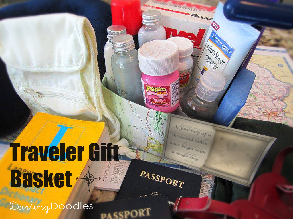 Best ideas about Vacation Gift Ideas
. Save or Pin Travel Gift Basket Darling Doodles Now.