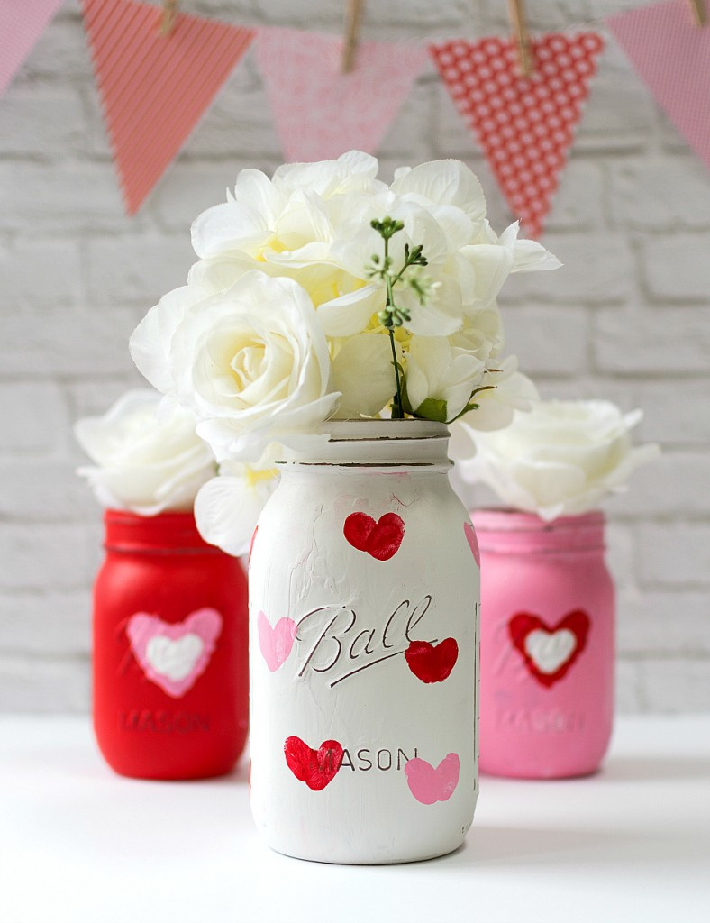Best ideas about Valentine Craft Ideas
. Save or Pin Valentine Kid Craft Thumbprint Heart Jars It All Started Now.