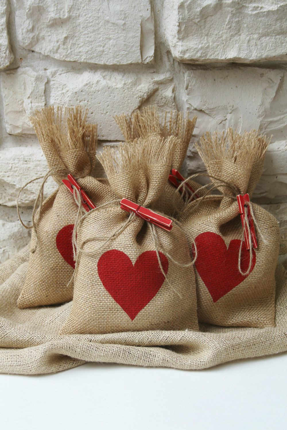 Best ideas about Valentine Gift Bag Ideas
. Save or Pin Burlap Gift Bags Valentines Day Shabby Chic Wedding Red Now.