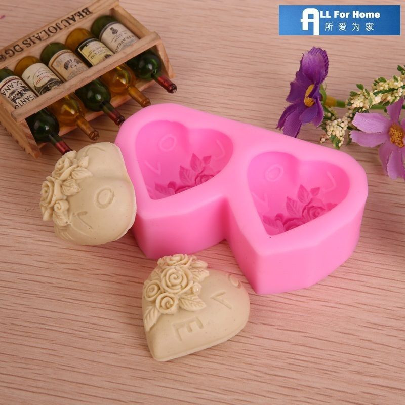 Best ideas about Valentine'S Day Decorations DIY
. Save or Pin Valentine s Day Rose Heart Silicone Soap DIY Mold Cake Now.