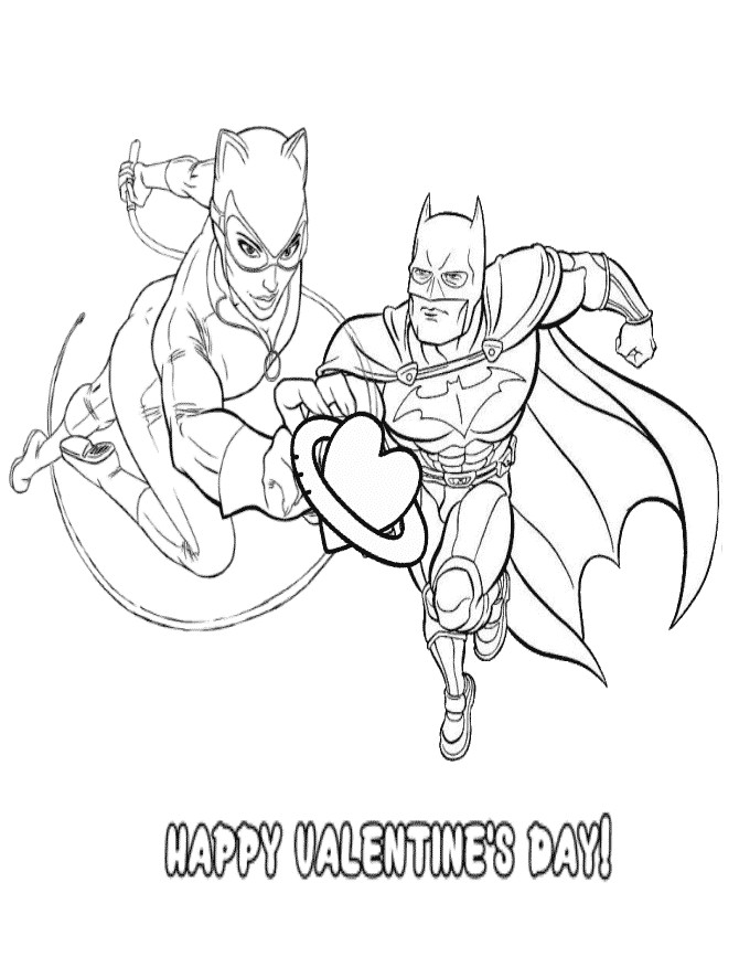 Best ideas about Valentines Day Coloring Pages For Boys Superhero
. Save or Pin Batman Catwoman Valentine Heart Coloring Page Now.