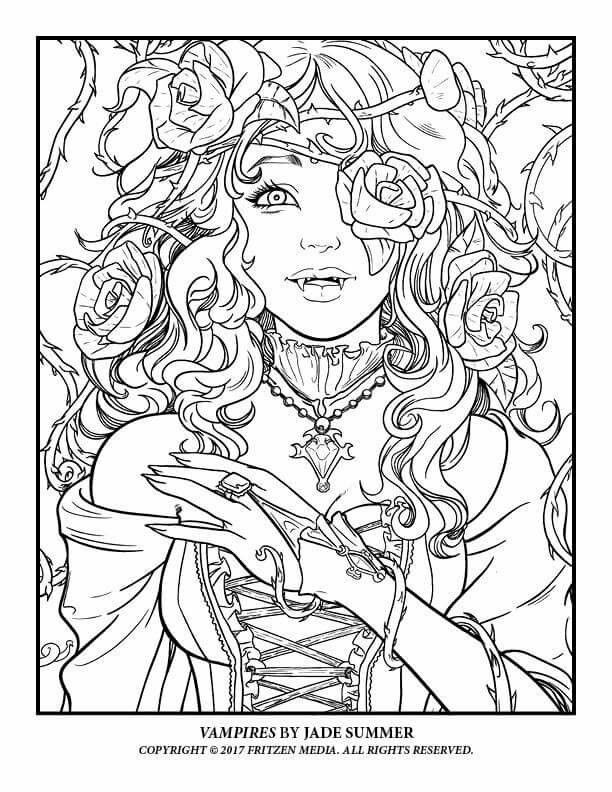Best ideas about Vampire Coloring Pages For Adults
. Save or Pin Pin by Sarah Bindrup on "B s" Coloring book 3 Now.