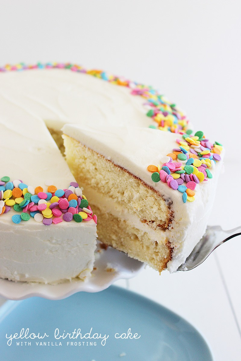 Best ideas about Vanilla Birthday Cake
. Save or Pin Yellow Birthday Cake with Vanilla Frosting Now.