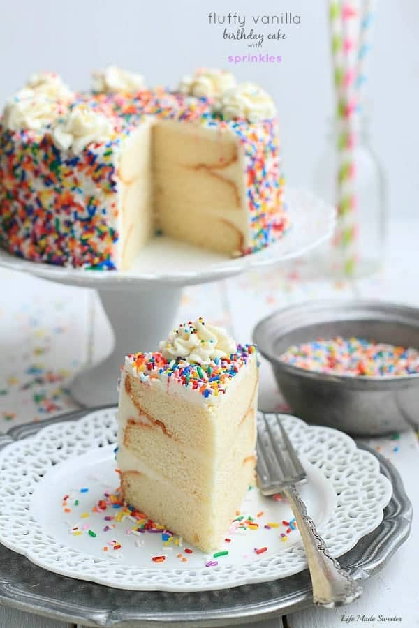 Best ideas about Vanilla Birthday Cake
. Save or Pin Fluffy Vanilla Birthday Cake with Sprinkles Life Made Now.