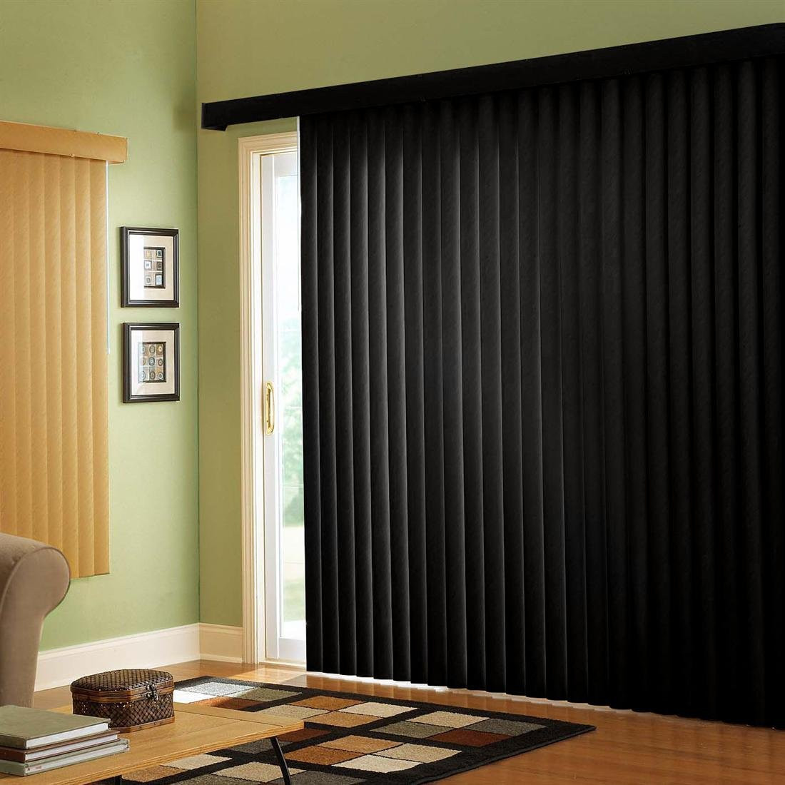 Best ideas about Vertical Blinds For Sliding Glass Door
. Save or Pin black blinds 2017 Grasscloth Wallpaper Now.