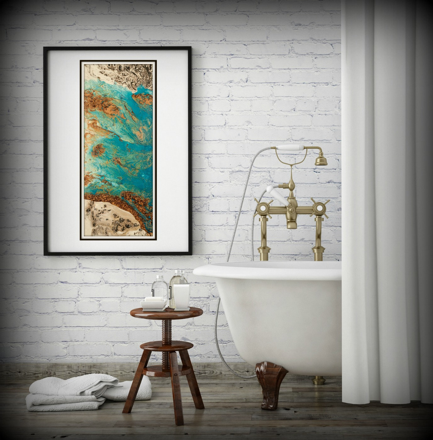 Best ideas about Vertical Wall Decor
. Save or Pin Blue and Copper Art Vertical Wall Art Prints Fine Art Prints Now.