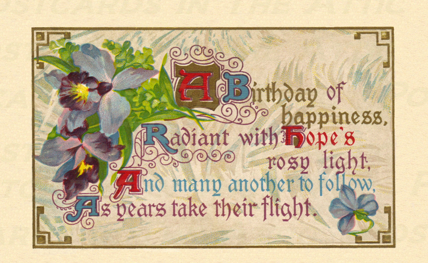 Best ideas about Victorian Birthday Card
. Save or Pin Victorian Birthday Greeting Card Flowers Poem Digital Now.