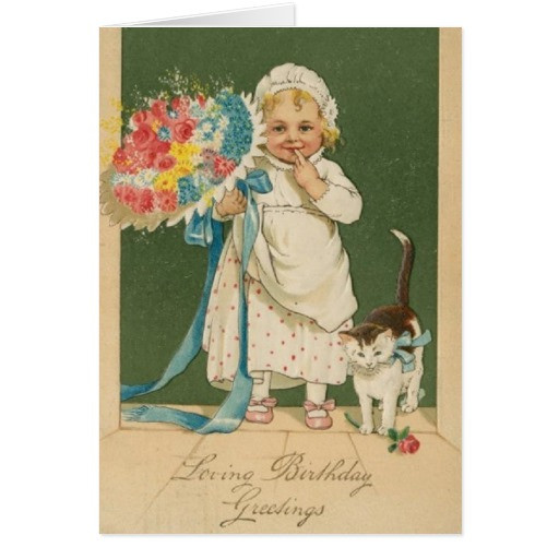 Best ideas about Victorian Birthday Card
. Save or Pin Victorian Toddler And Cat Loving Birthday Card Now.