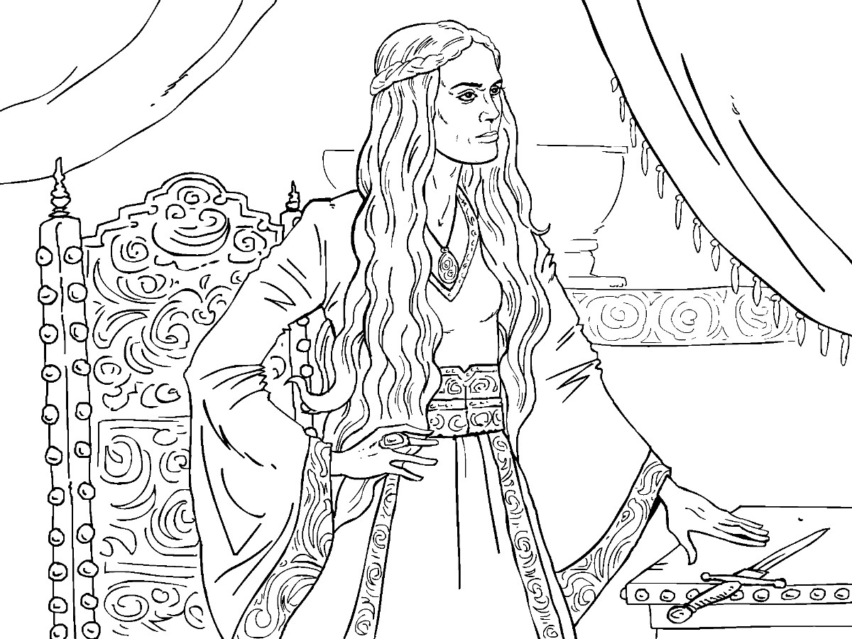 Best ideas about Video Game Coloring Pages For Adults
. Save or Pin Game of Thrones Colouring in Page Cersei Now.