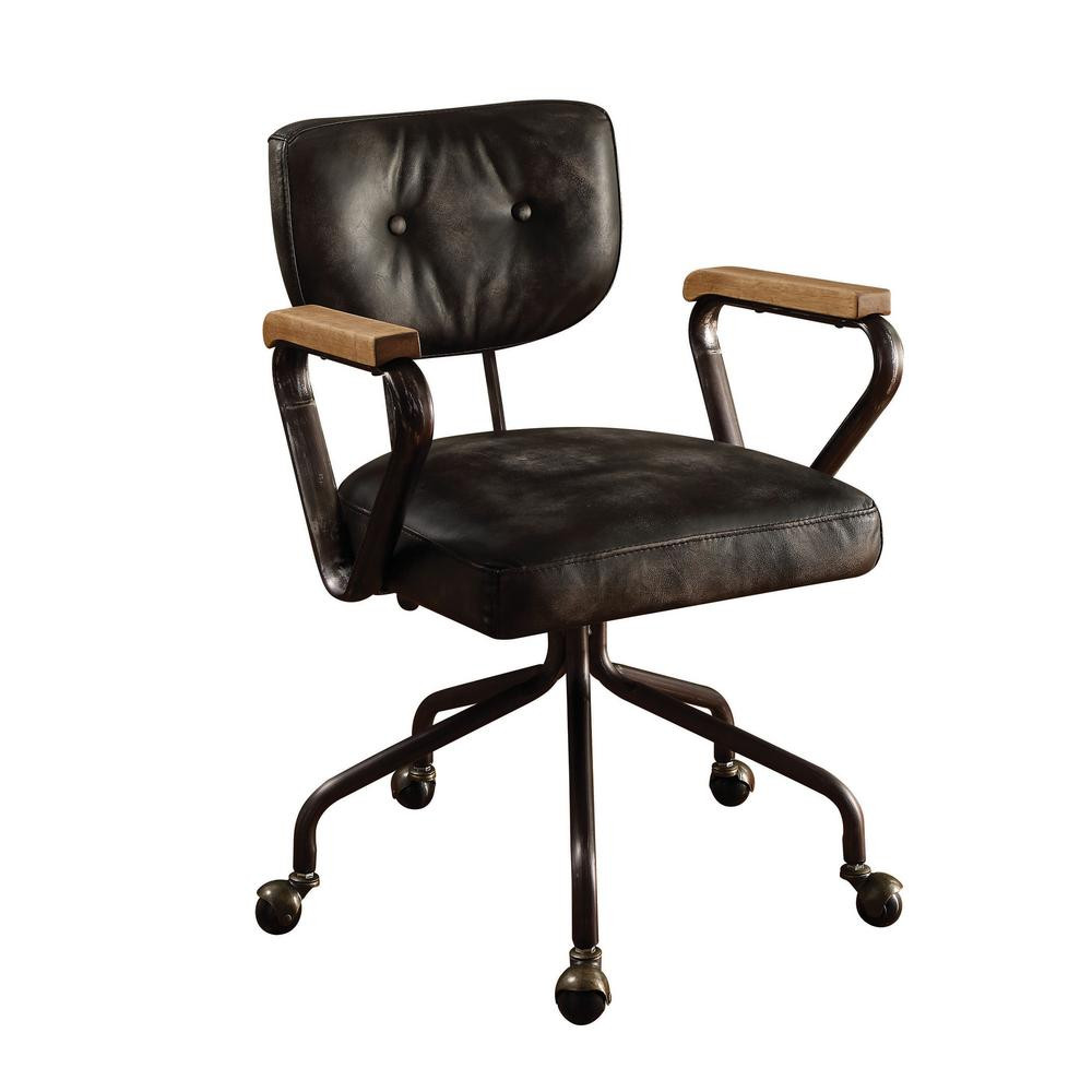 Best ideas about Vintage Office Chair
. Save or Pin ACME Furniture Hallie Vintage Black Top Grain Leather Now.