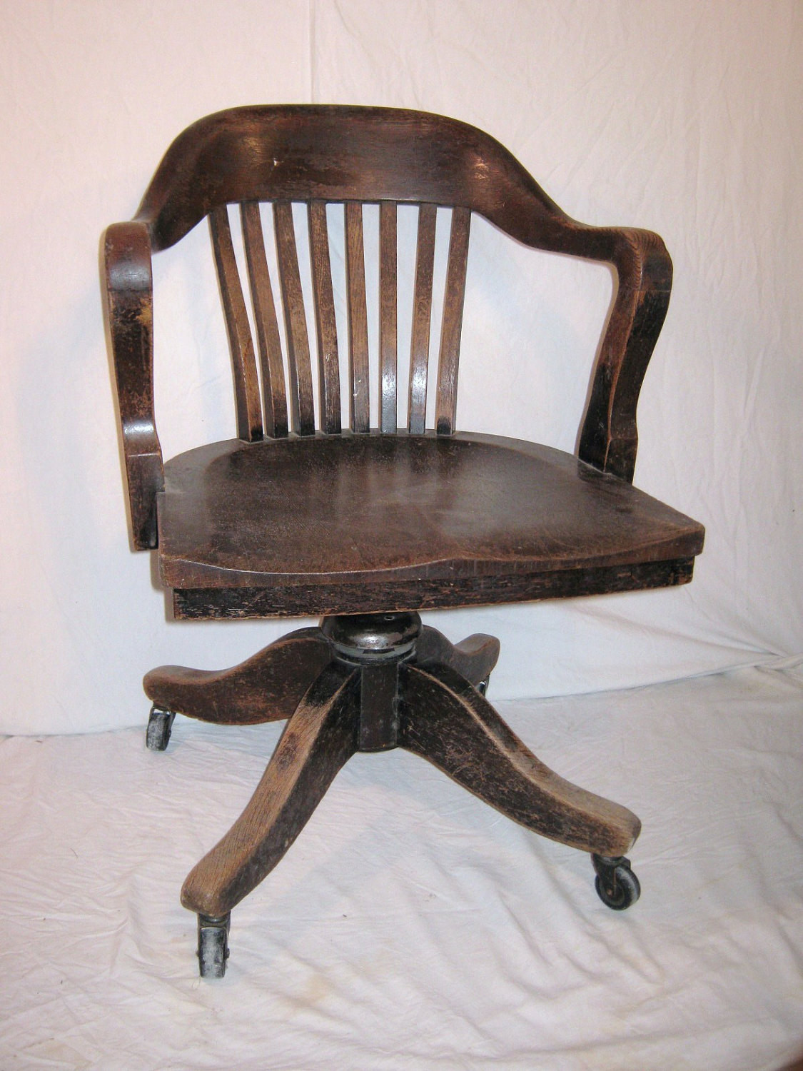 Best ideas about Vintage Office Chair
. Save or Pin Bankers Chair Vintage Heavy Wood from 1930 or 40s fice Desk Now.