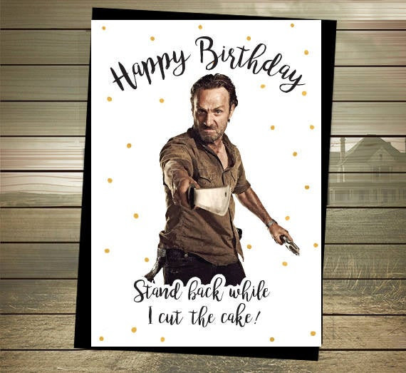 Best ideas about Walking Dead Birthday Card
. Save or Pin The Walking Dead Card Birthday Card Rick Grimes Happy Now.
