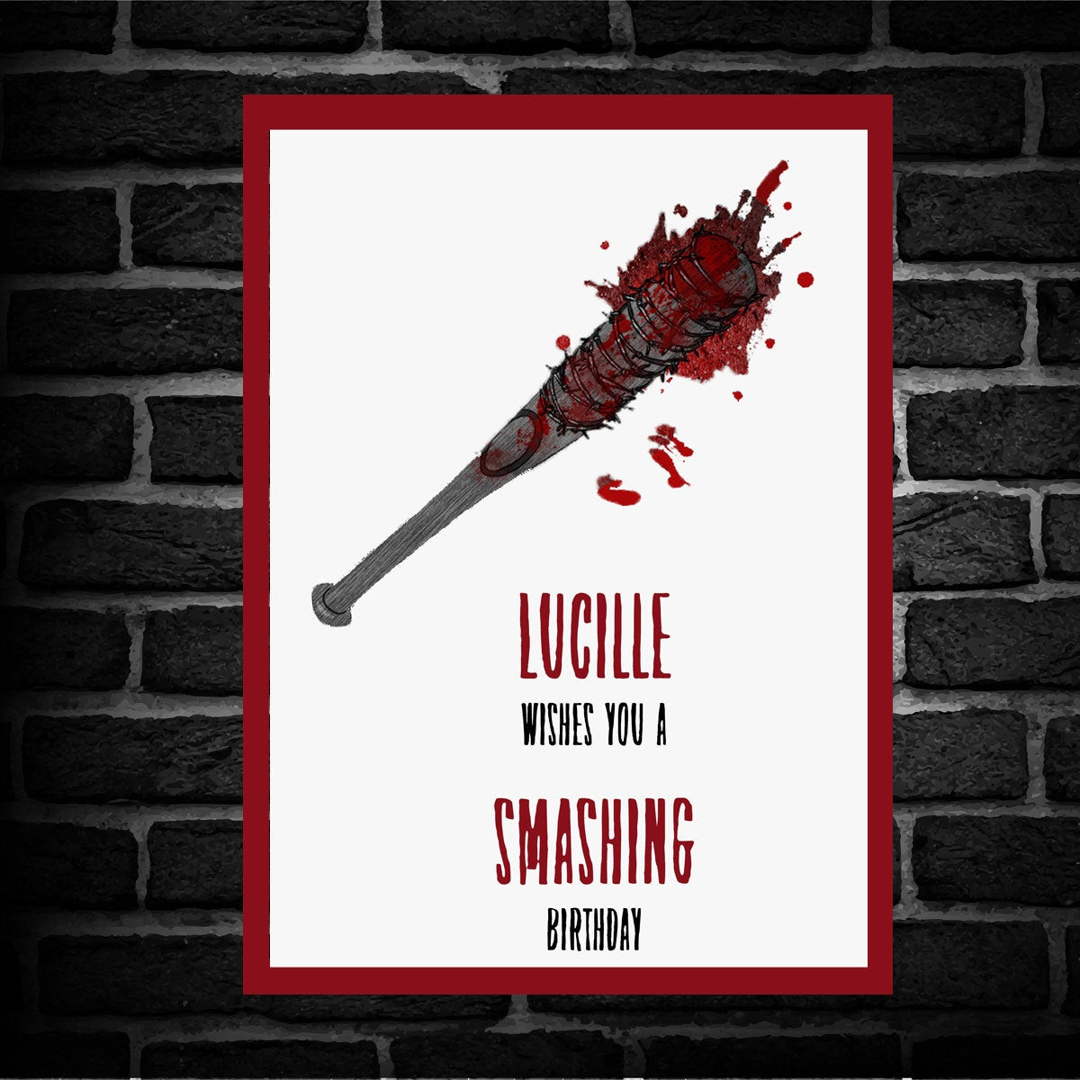 Best ideas about Walking Dead Birthday Card
. Save or Pin The Walking Dead Lucille Birthday Card printed Keegan Now.