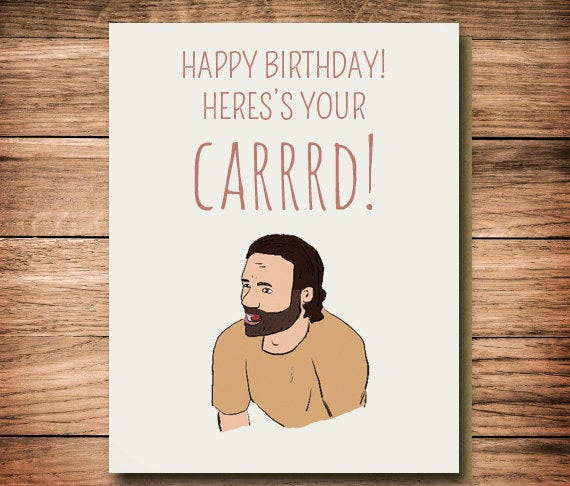 Best ideas about Walking Dead Birthday Card
. Save or Pin Rick Grimes Birthday Card The Walking Dead Carl Carrrl Now.