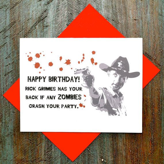 Best ideas about Walking Dead Birthday Card
. Save or Pin The Walking Dead Rick Grimes Birthday Card by TurtlesSoup Now.