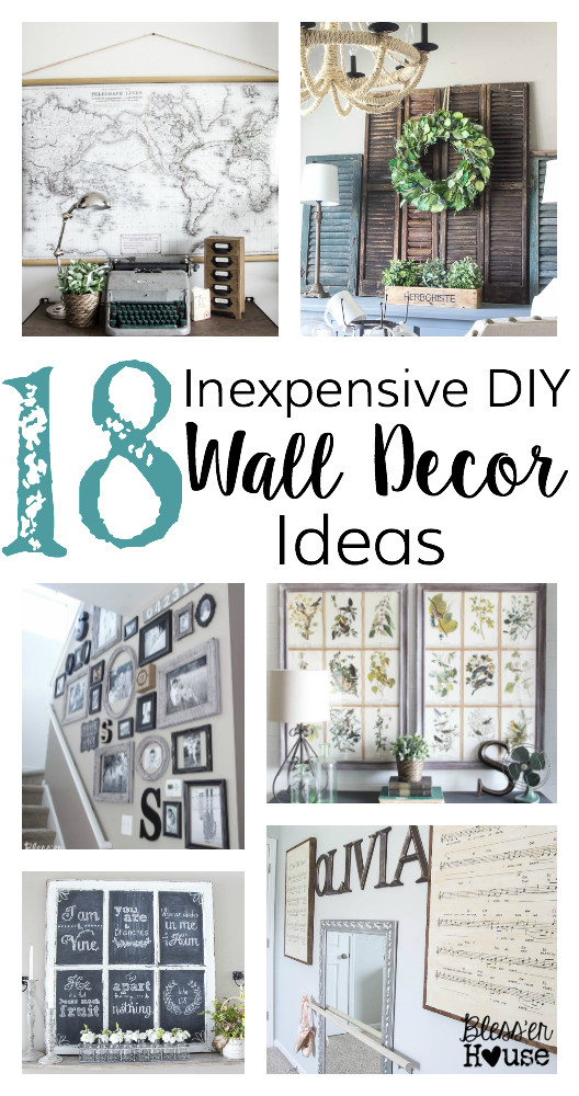 Best ideas about Wall Decoration Ideas DIY
. Save or Pin 18 Inexpensive DIY Wall Decor Ideas Bless er House Now.
