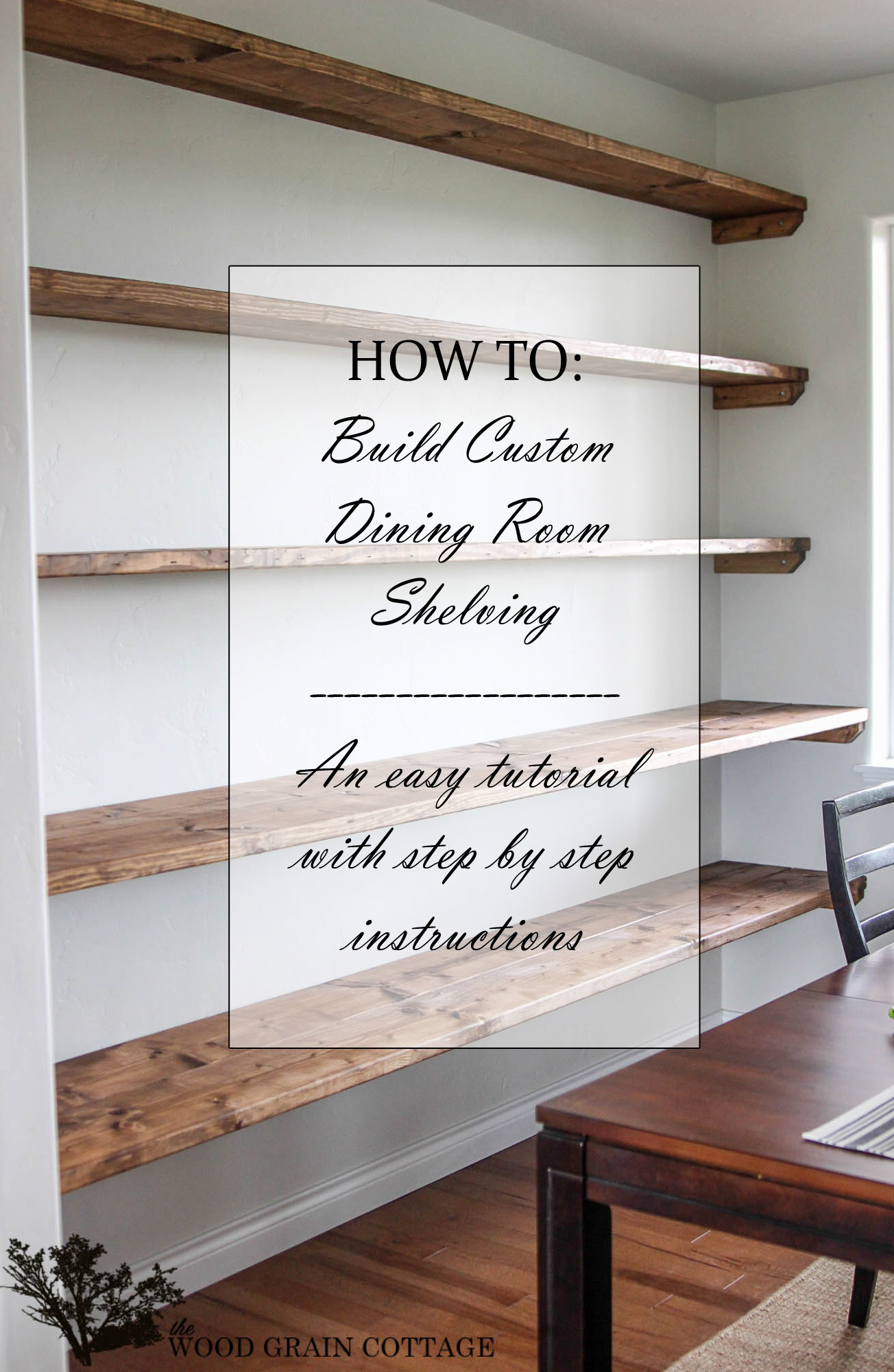 Best ideas about Wall Shelves DIY
. Save or Pin DIY Dining Room Open Shelving The Wood Grain Cottage Now.