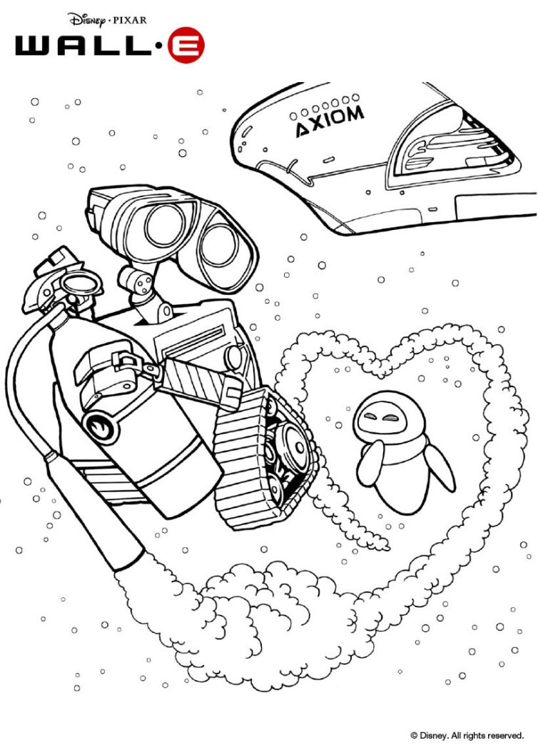 Best ideas about Wallee Coloring Sheets For Kids
. Save or Pin Wall e and eve in space coloring pages Hellokids Now.