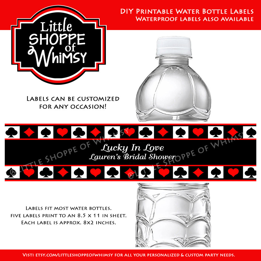 Best ideas about Water Bottle Label DIY
. Save or Pin DIY Casino Theme Water Bottle Labels Now.