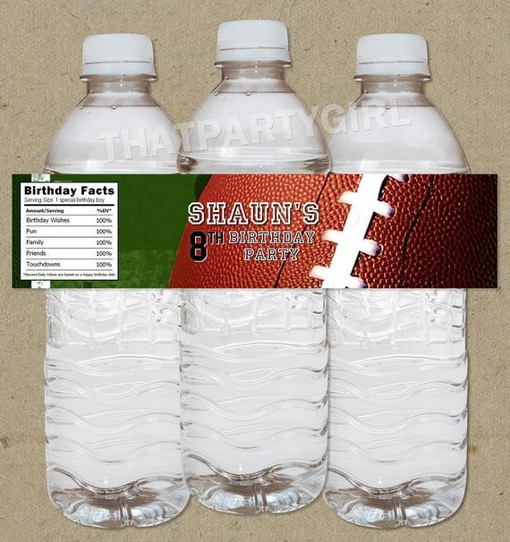 Best ideas about Water Bottle Label DIY
. Save or Pin DIY Football Birthday Party Water Bottle Labels Digital U Now.