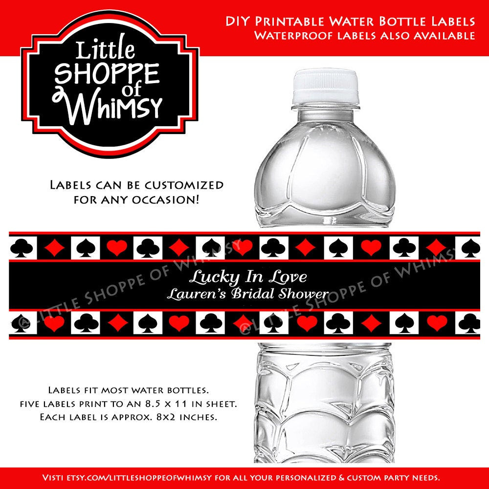 Best ideas about Water Bottle Labels DIY
. Save or Pin DIY Casino Theme Water Bottle Labels Now.