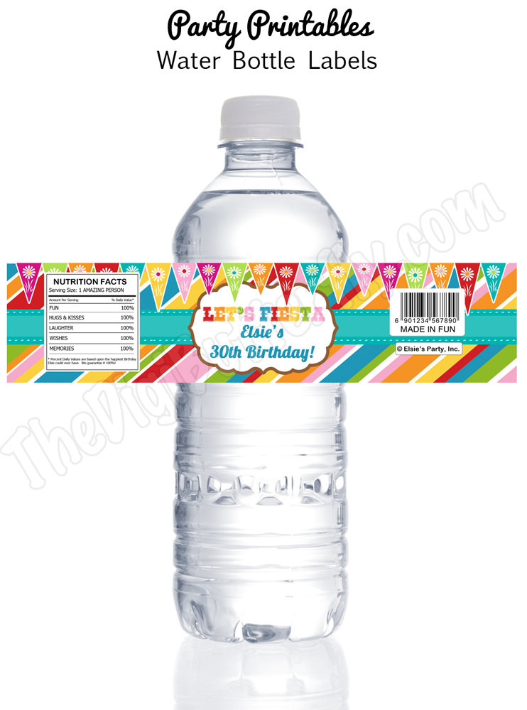 Best ideas about Water Bottle Labels DIY
. Save or Pin Fiesta Party Personalized Water Bottle Labels DIY Party Now.