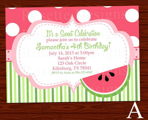 Best ideas about Watermelon Birthday Invitations
. Save or Pin Items similar to WATERMELON birthday invitation New Now.